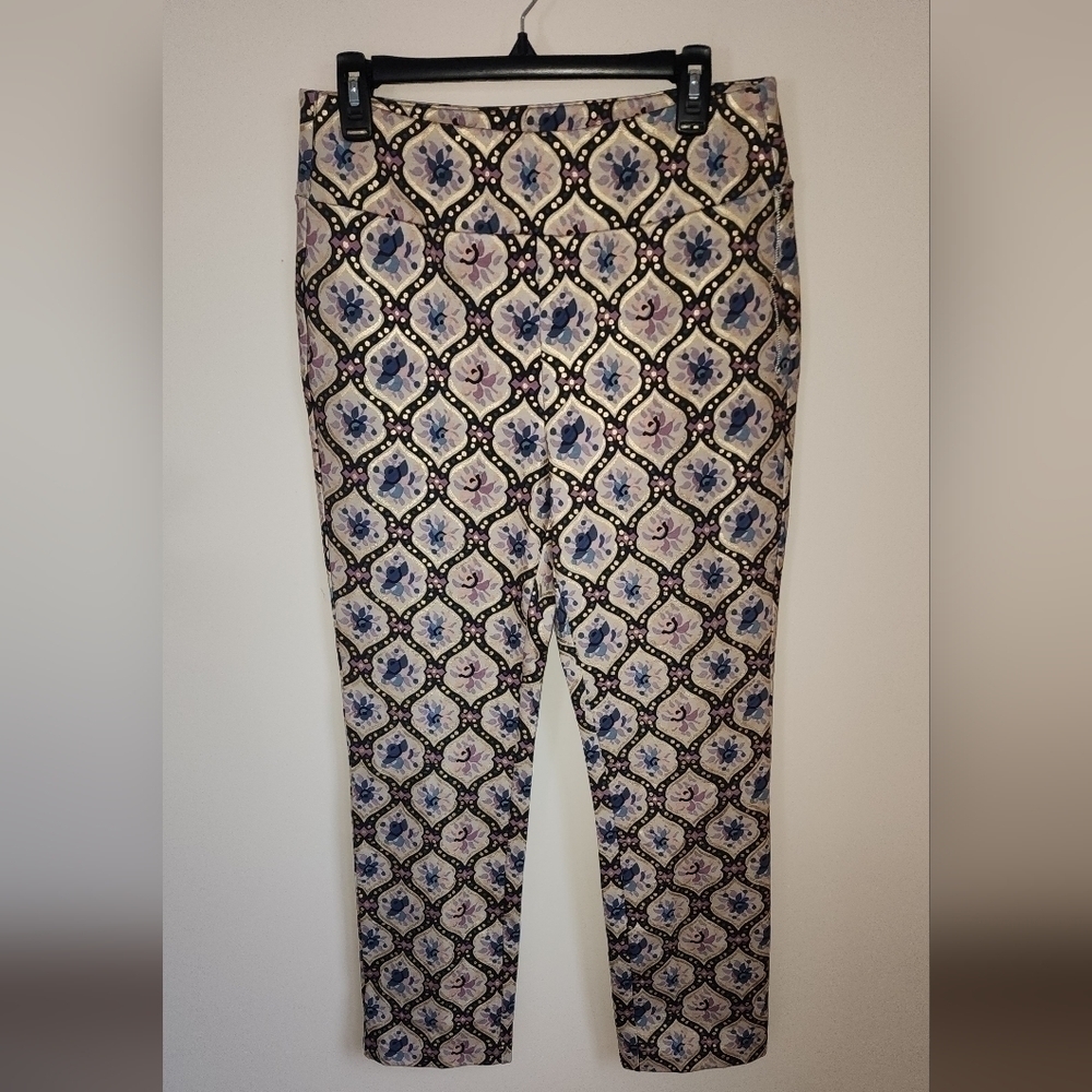 Soft Surroundings Perfect Ponte Pull-On Straight Leg Rockcress Pants Gold Sz M